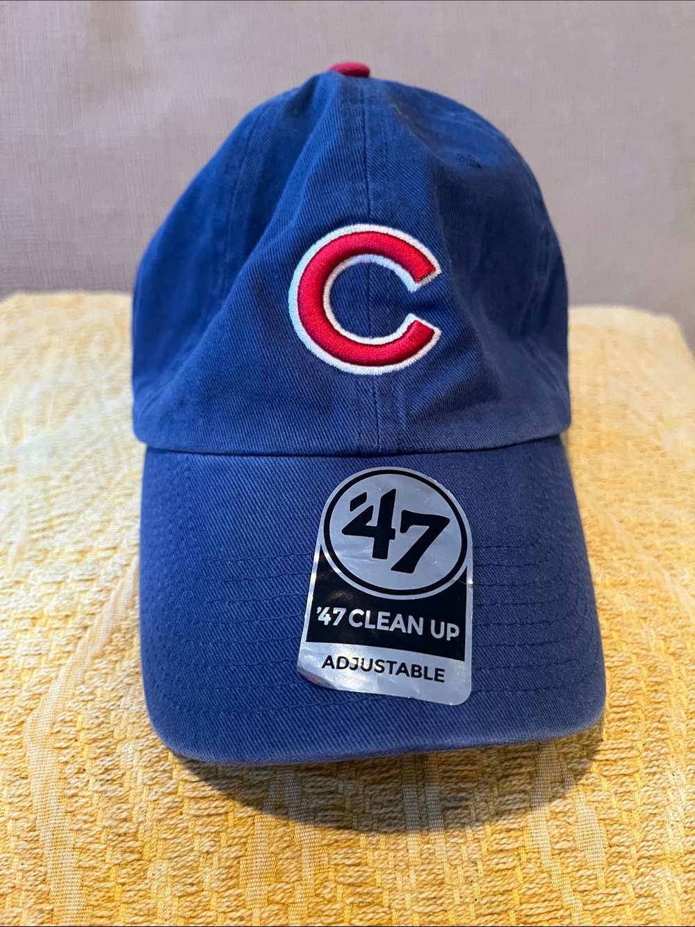 47 Blue Cap with Red and White Chicago Cubs Embroidered Logo